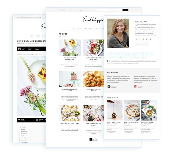 1 Food Blogger Recipe Wordpress Theme For Chefs Cooks Bakers