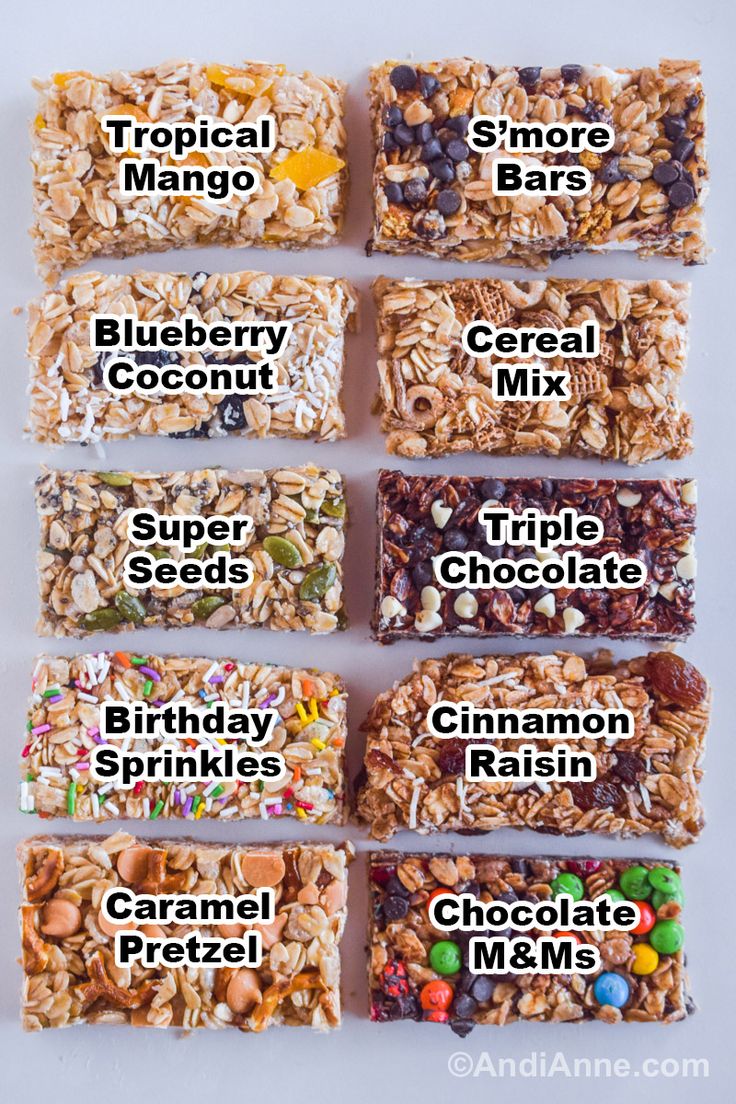 10 No Bake Granola Bars Andi Anne Healthy Snacks Recipes Homemade