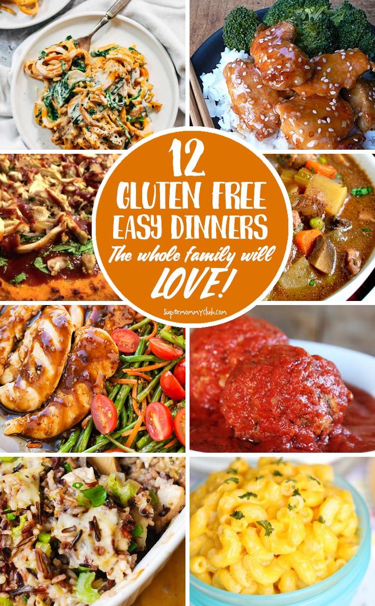 12 Easy Gluten Free Dinner Recipes Your Family Will Love Dairy Free Recipes Dinner Gluten