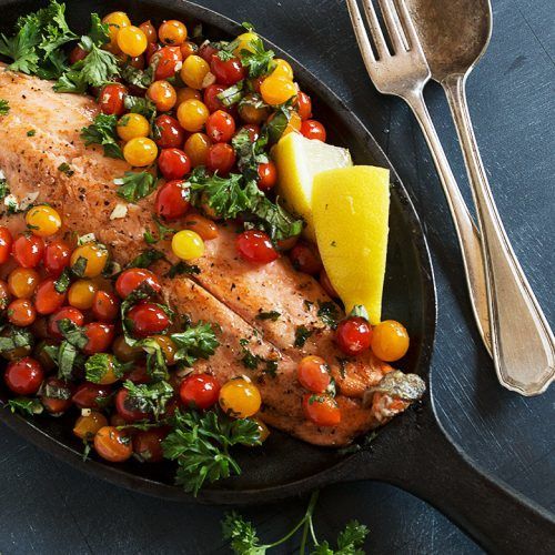 15 Minute Rainbow Trout With Tomberry Cherry Tomatoes A Delicious Way