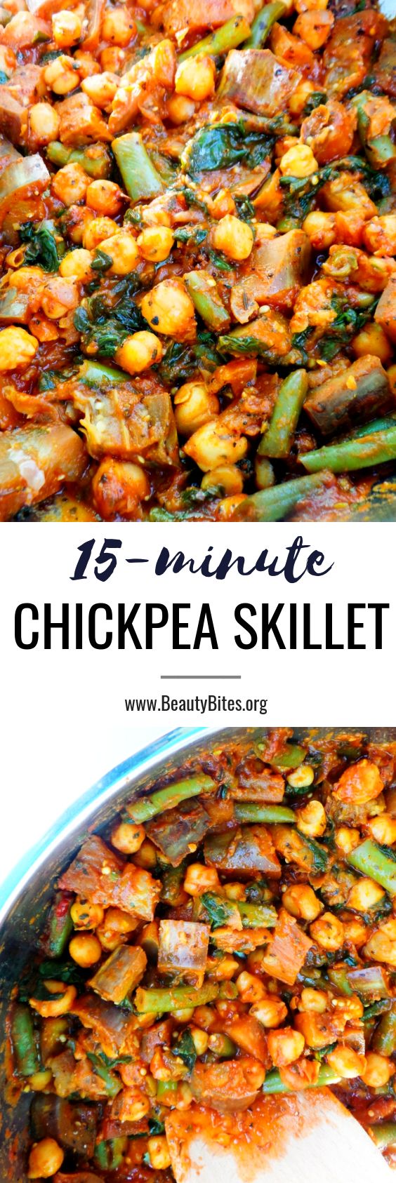 15 Minute Spicy Chickpea Skillet Healthy Vegan Meal Prep Recipe