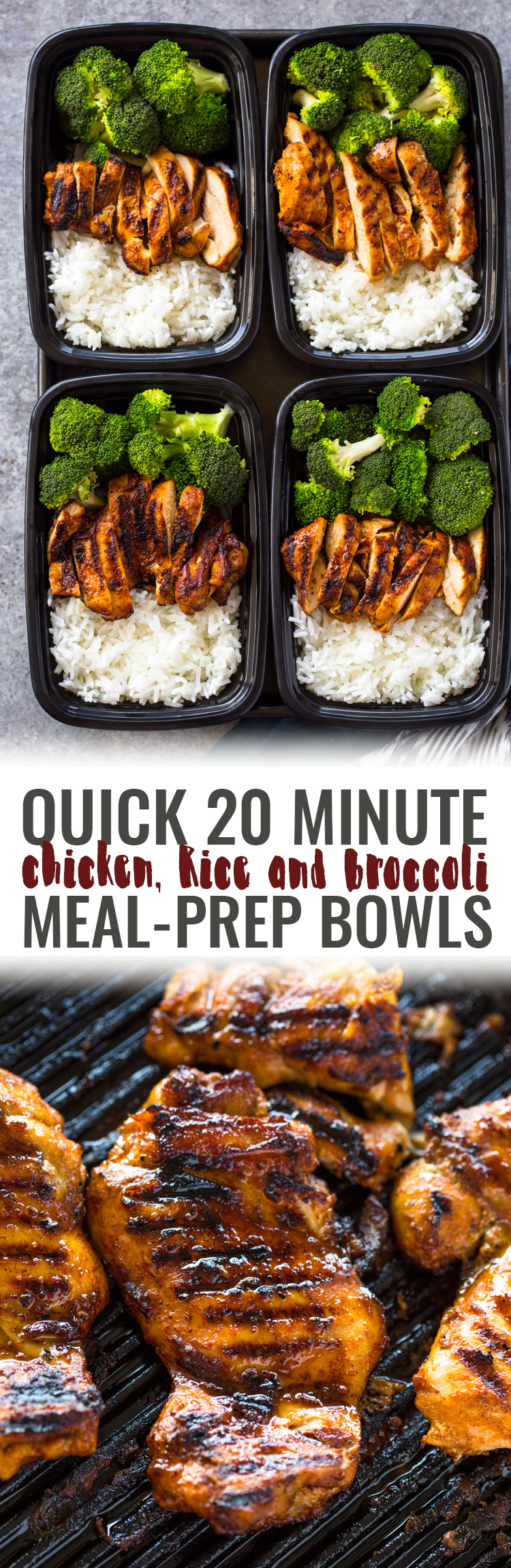 20 Minute Meal Prep Chicken Rice And Broccoli Gimme Delicious