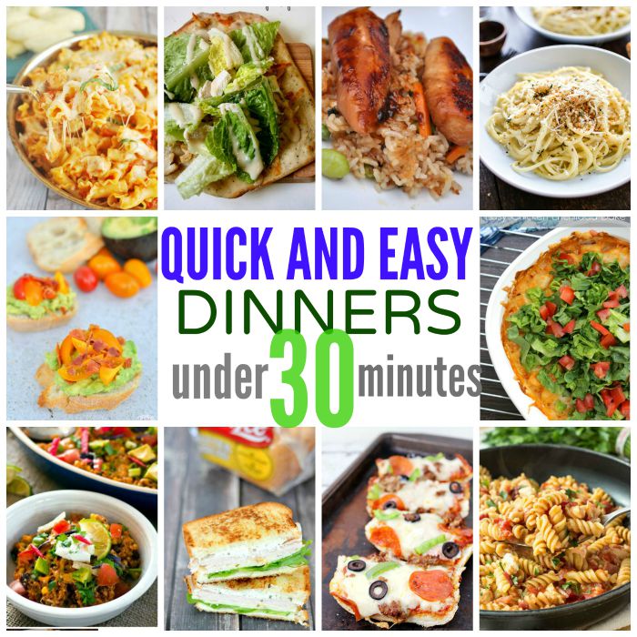 20 Quick And Easy Dinners Ready In Under 30 Minutes