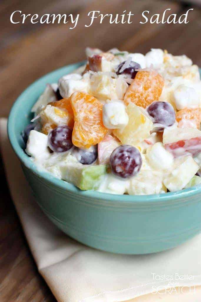 24 Hour Fruit Salad With Marshmallows And Sour Cream