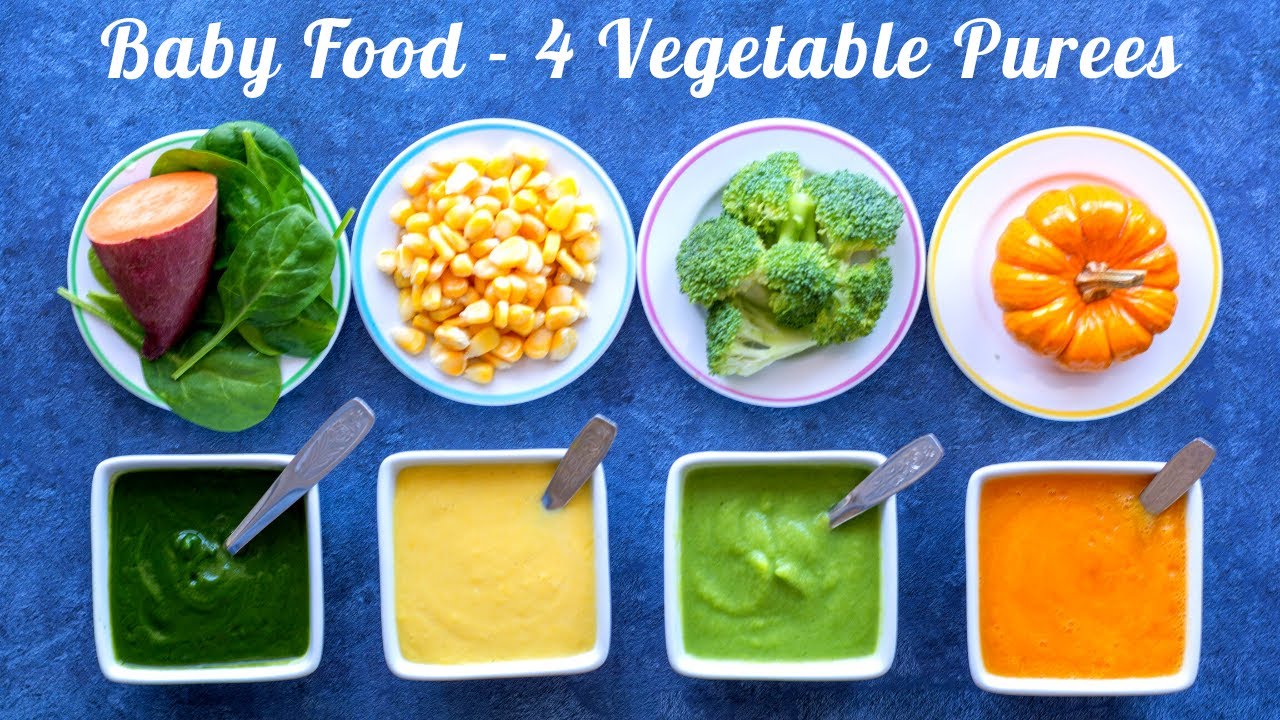 3 Vegetable Puree For 4 Or 6 Months Baby L Healthy Baby Food Recipe L