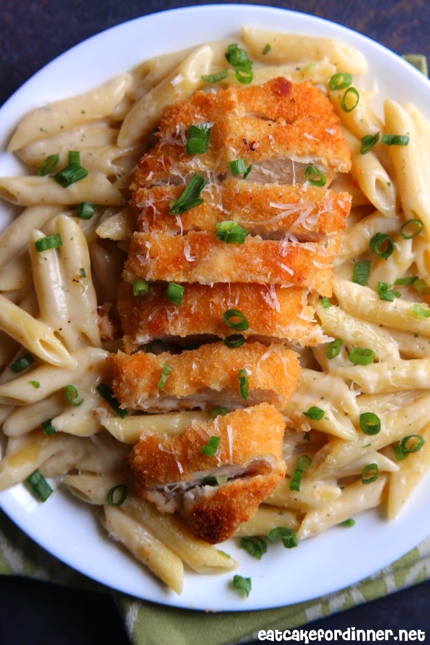 30 Minute Garlic Parmesan Pasta With Crispy Chicken Eat Cake For Dinner Bloglovin