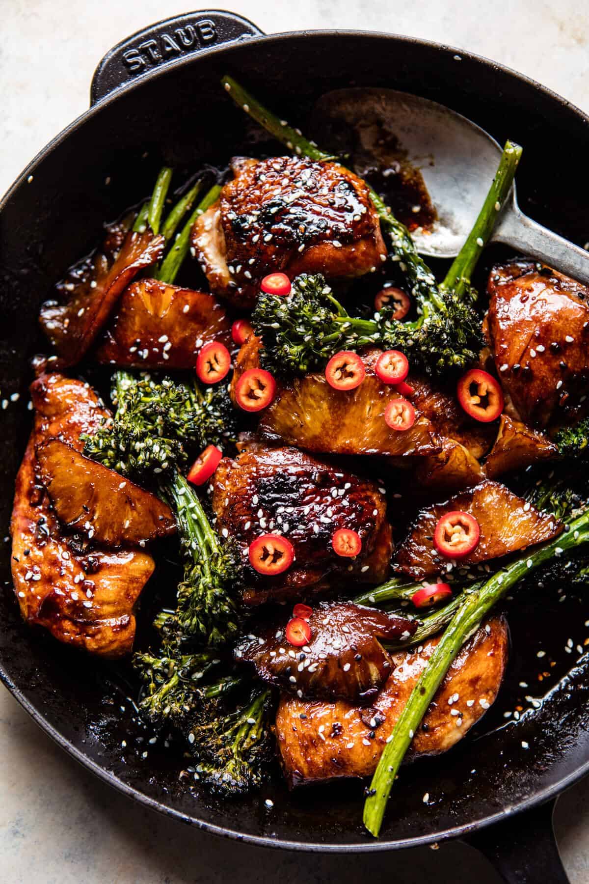 30 Minute Teriyaki Chicken With Sesame Ginger Broccoli Half Baked