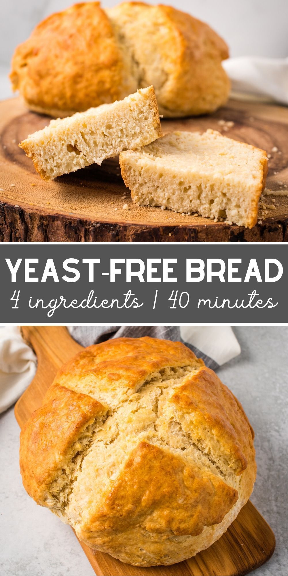 4 Ingredient No Yeast Bread So Easy Recipe Yeast Free Breads