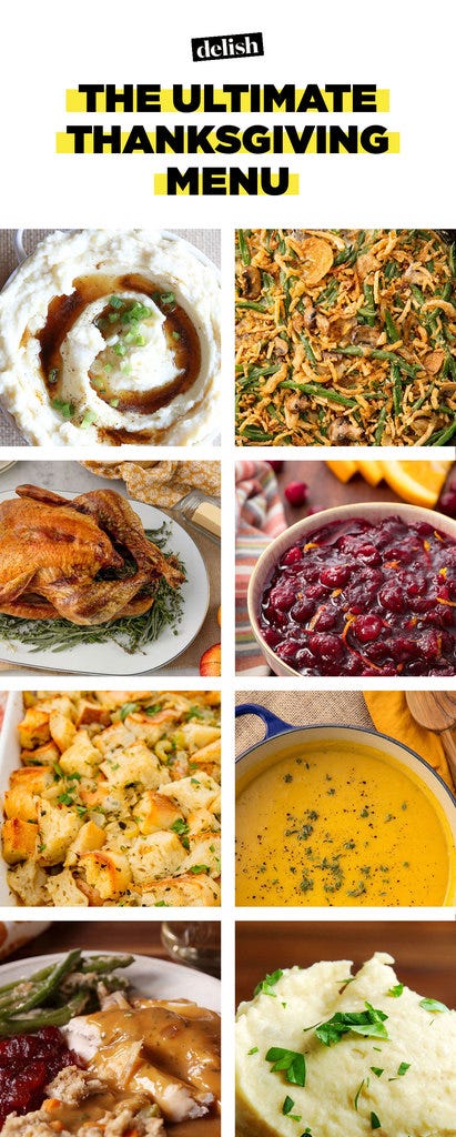 40 Traditional Thanksgiving Dinner Menu And Recipes Delish Com