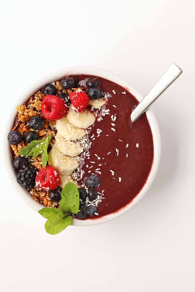 5 Minute Mixed Berry Acai Bowl My Darling Vegan