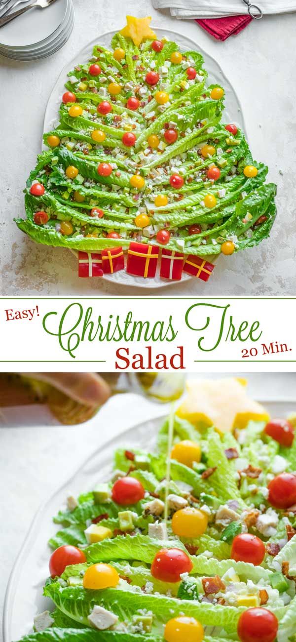 A Festive Easy Healthy Christmas Tree Salad Christmas Salad With A