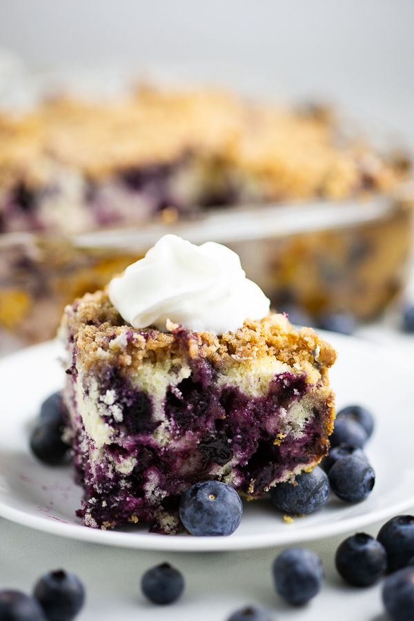 A Traditional Blueberry Buckle With A Soft Moist And Buttery Crumbed