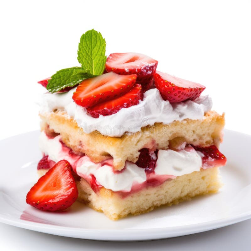 A White Plate Topped With A Piece Of Cake