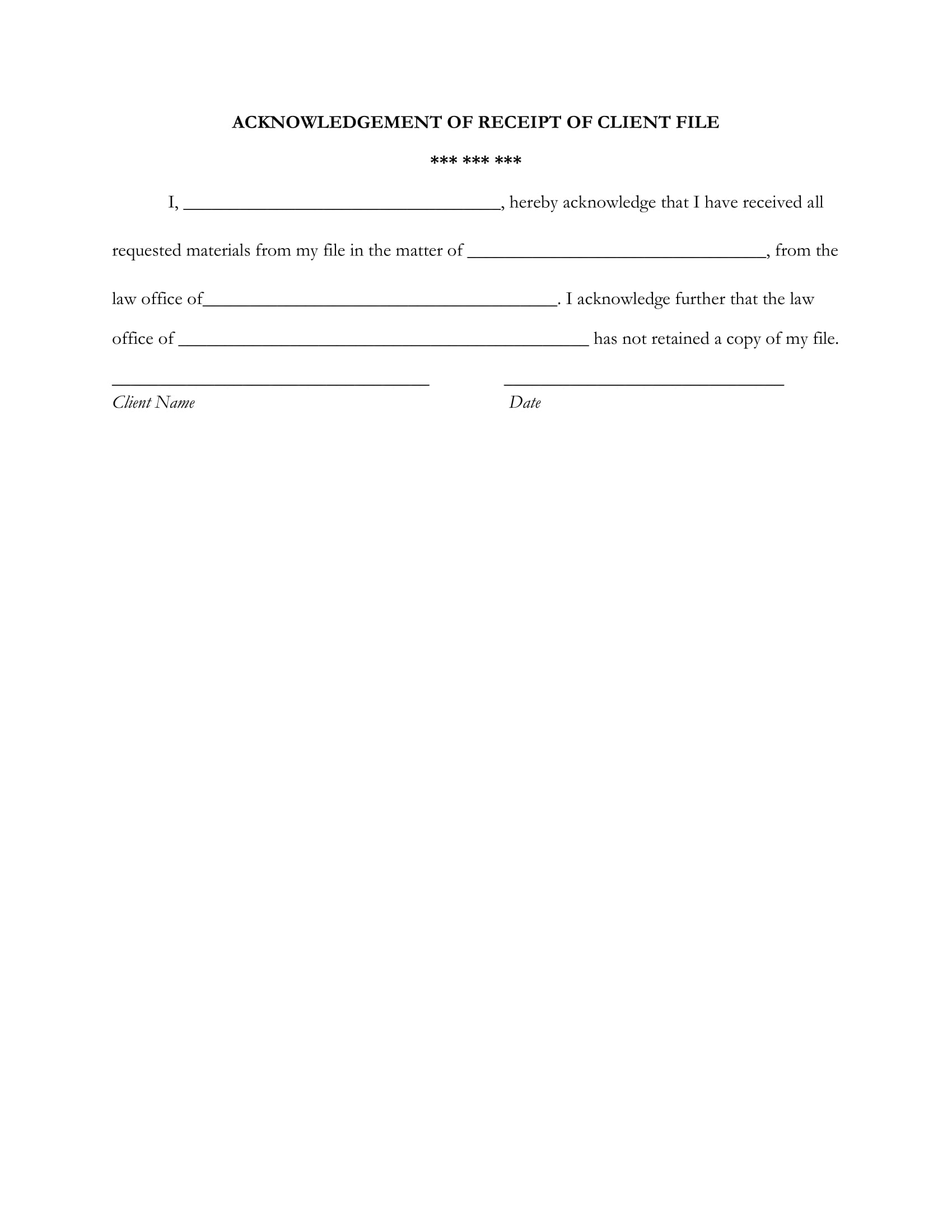 Acknowledgment Receipt 10 Examples Format Pdf