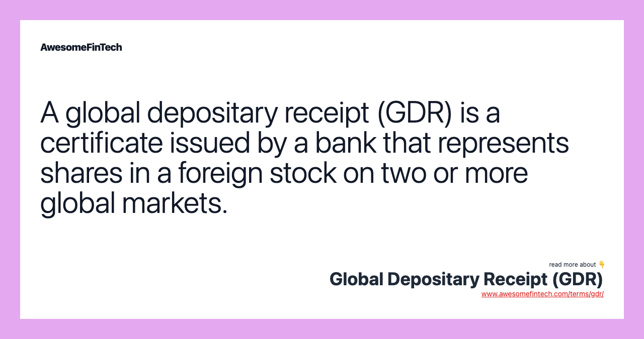 Advantages Of Global Depository Receipts Global Depositary Receipt Definition 2019 01 14