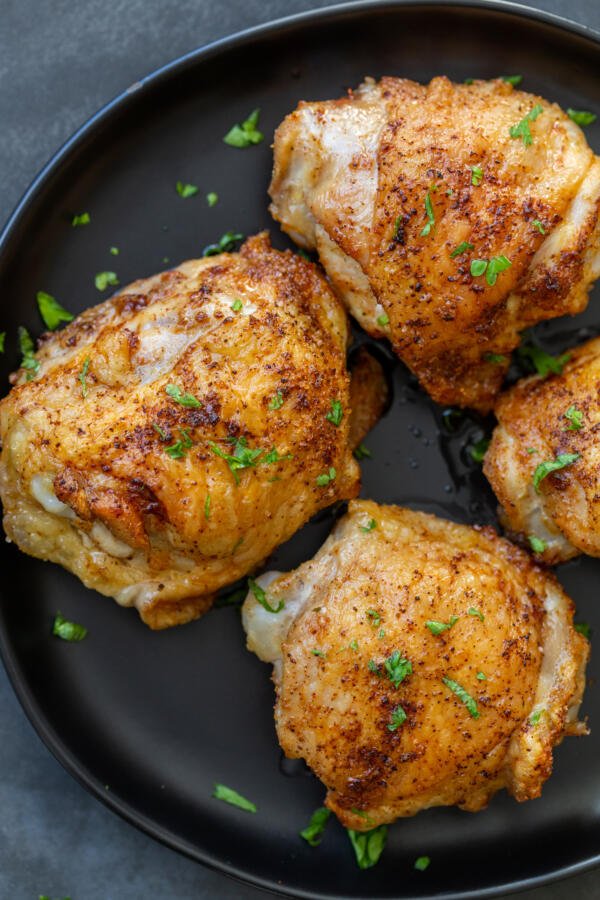 Air Fryer Chicken Thighs Only 3 Ingredients Momsdish