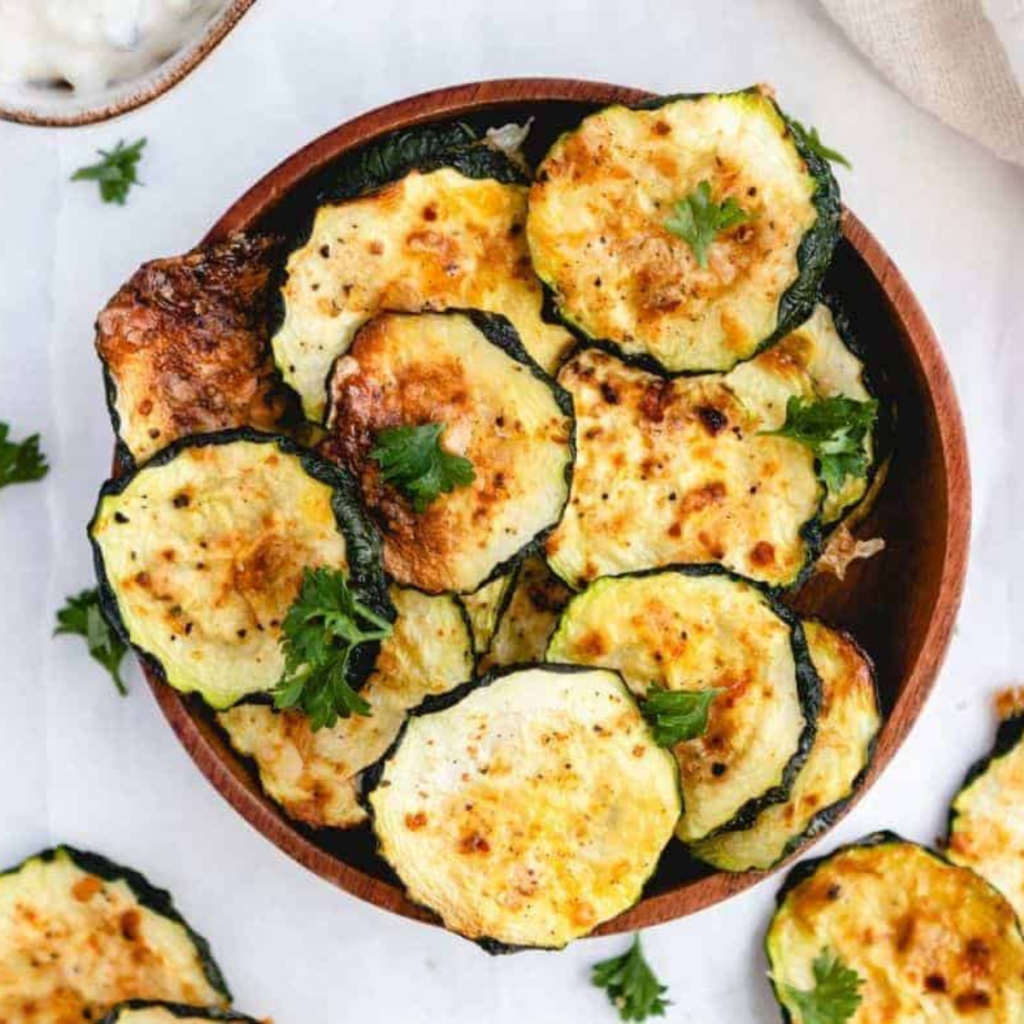 Air Fryer Ranch Zucchini Chips Fork To Spoon