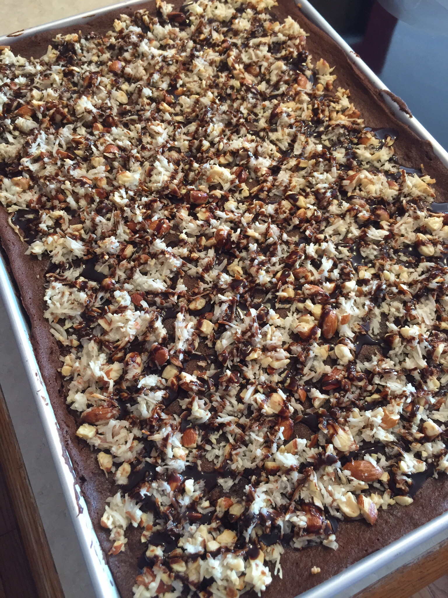 Almond Joy Brownie Bars