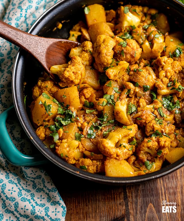 Aloo Gobi Indian Spiced Potatoes And Cauliflower Slimming Eats