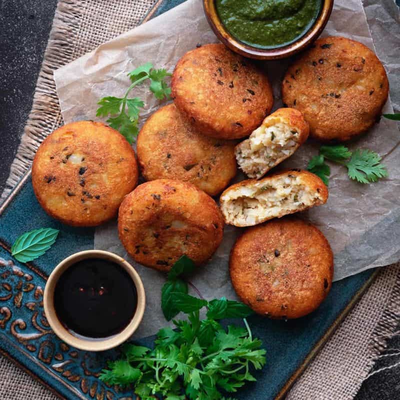 Aloo Tikki Chaat Recipe How To Make Aloo Tikki Crispy Potato Patties