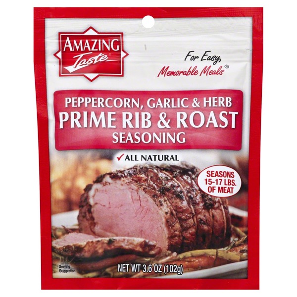 Amazing Taste Prime Rib Amp Roast Peppercorn Garlic Amp Herb Seasoning 3 6 Oz Instacart