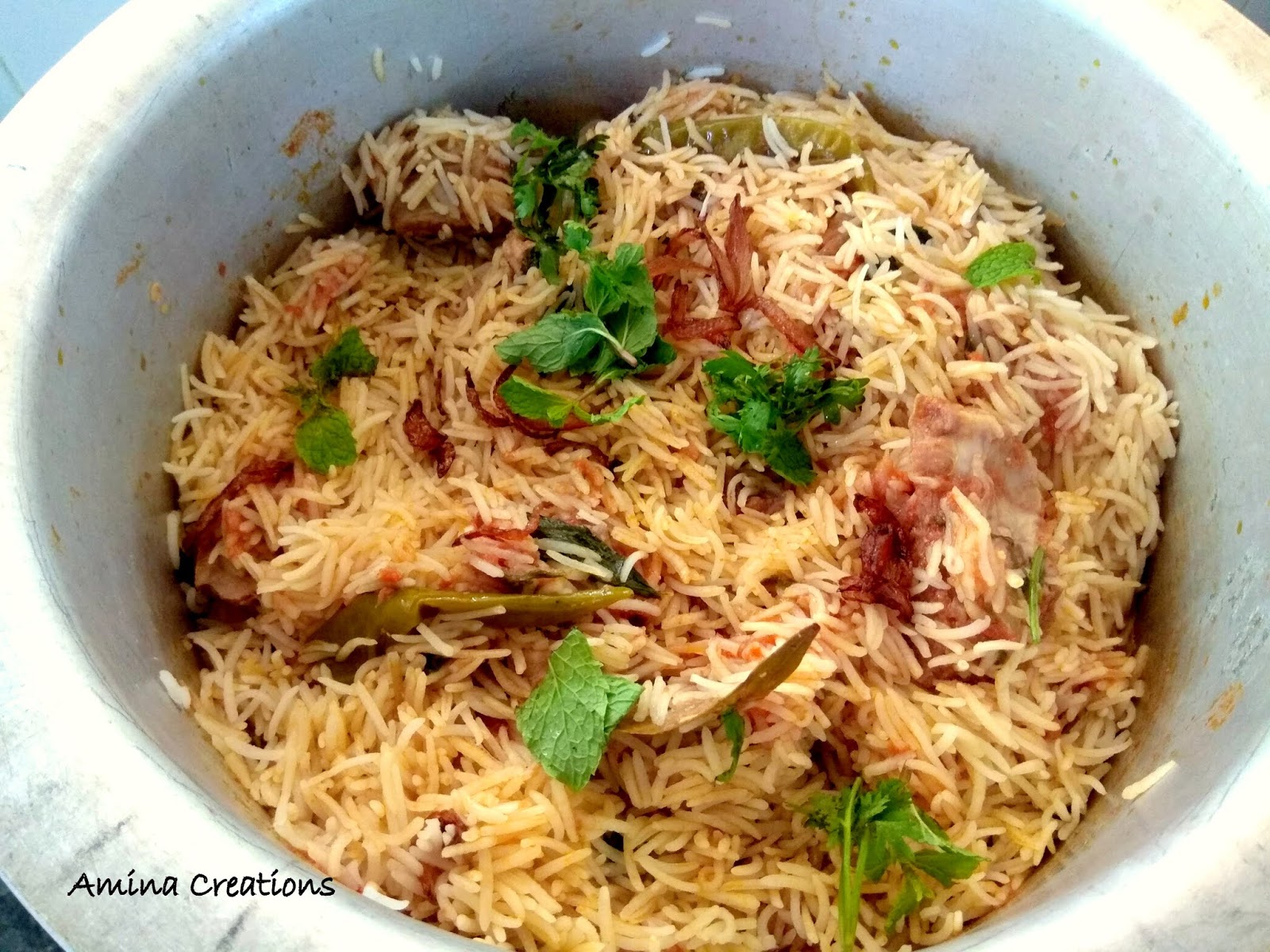 Amina Creations Mutton Dum Biryani Traditional Gosht Dum Biryani