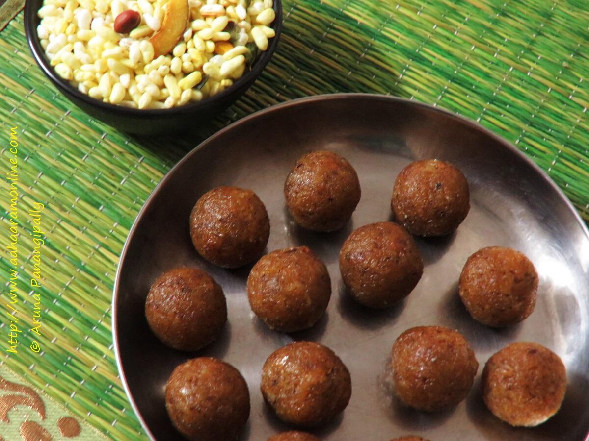 Andhra Kobbari Louz Bengali Narkel Naru Easy Coconut Jaggery Laddu