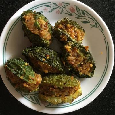 Andhra Style Stuffed Karela Bitter Gourd Recipe Recipe By Madhuri S