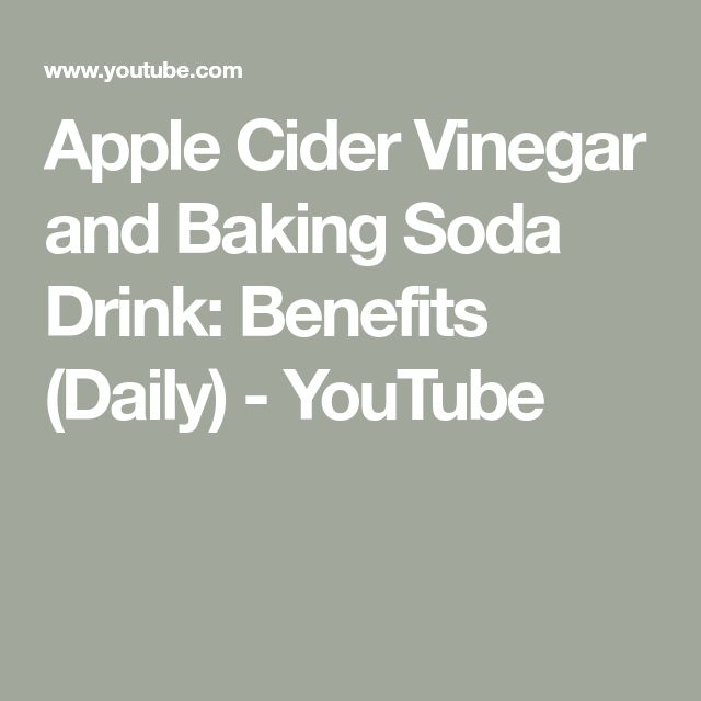 Apple Cider Vinegar and Baking Soda Drink Recipe