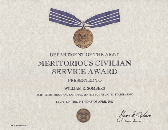 Army Meritorious Civilian Service Award