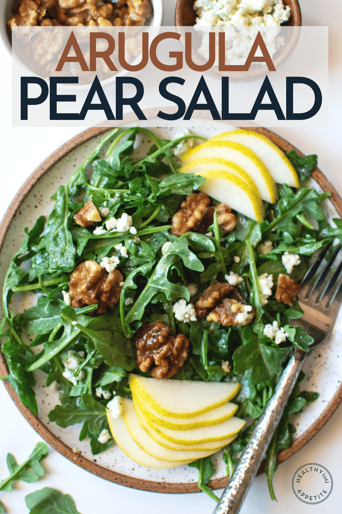 Arugula Pear Salad With Walnuts A Simple Tasty Salad With Healthy