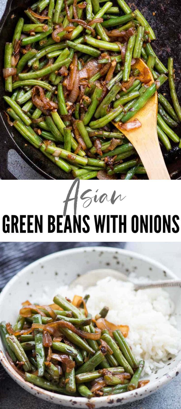 Asian Sauteed Green Beans With Caramelized Onion Garlic And A Dash Of