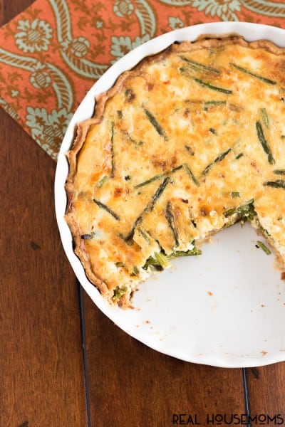 Asparagus, Spring Onion & Feta Quiche Recipe Delights