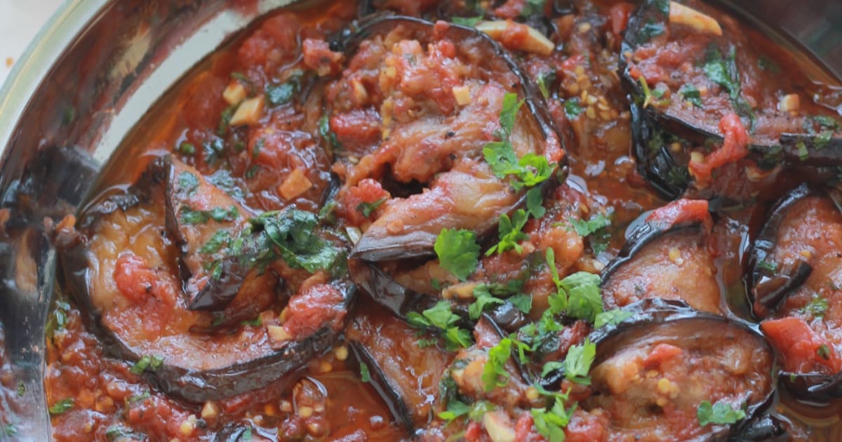 Aubergines Sauce Tomate Cuisine Culinaire