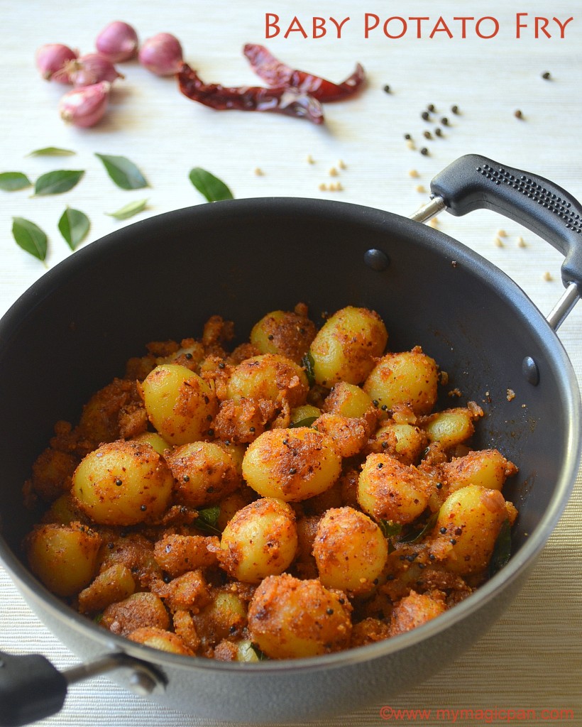 Baby Potato Fry Small Potato Fry Chettinad Style