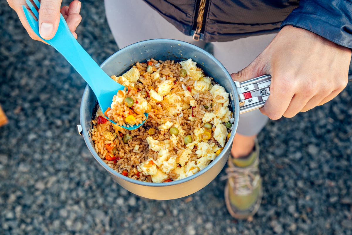 Backpacking Fried Rice Recipe Backpacking Food Camping Meal