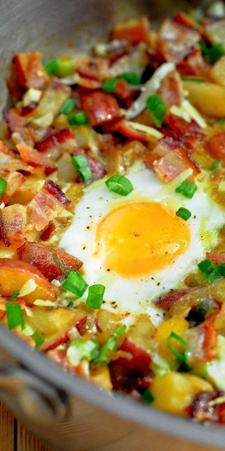 Bacon Egg Potato And Cheese Breakfast Skillet