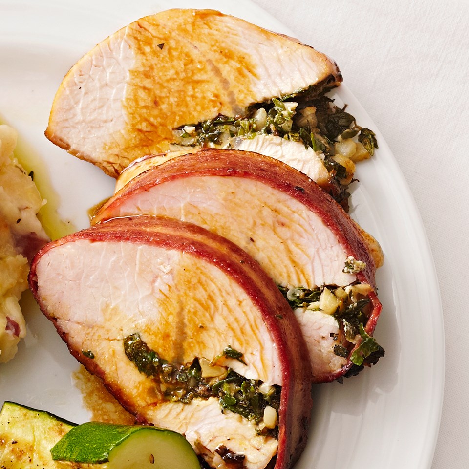 Bacon Wrapped Stuffed Turkey Recipe Eatingwell