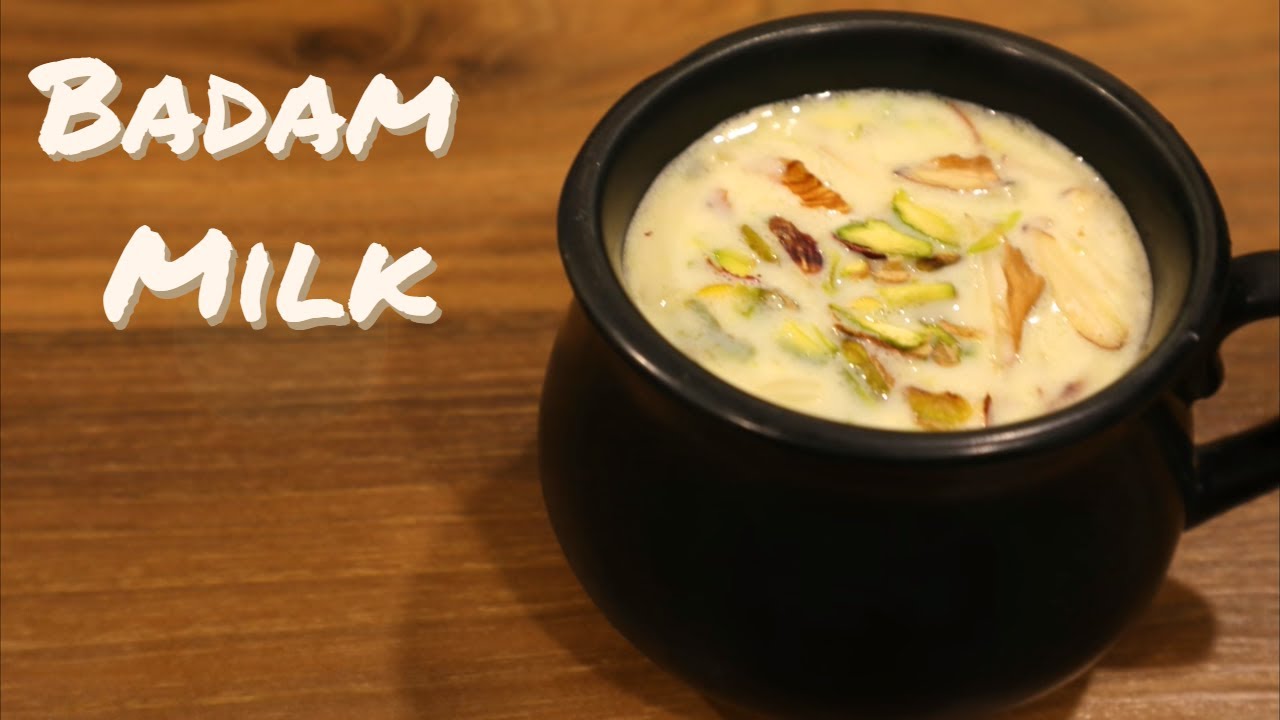 Badam Milk Recipe Almond Milk Recipe How To Make Badam Milk Recipe