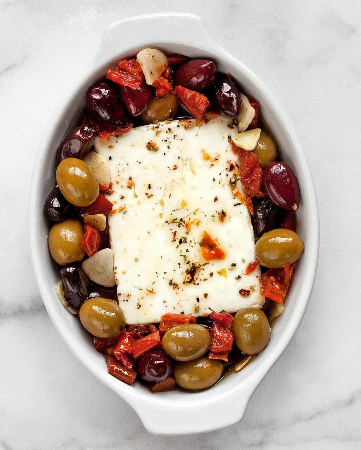 Baked Feta With Tomatoes And Olives Last Ingredient