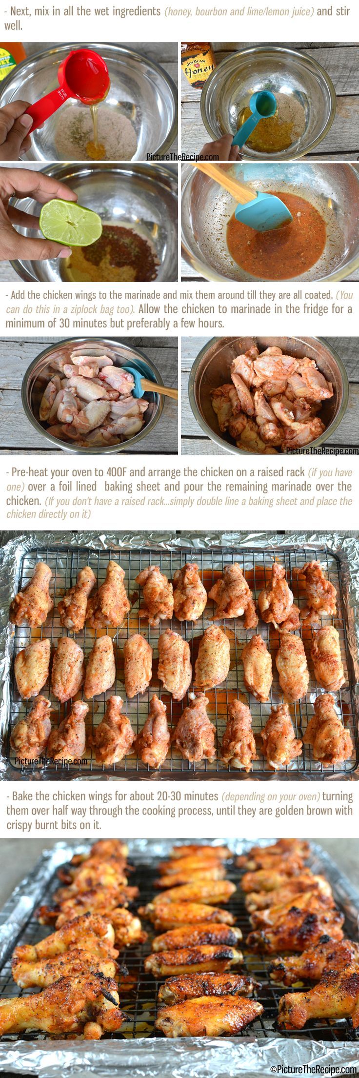 Baked Honey Bourbon Chicken Wings Picture The Recipe