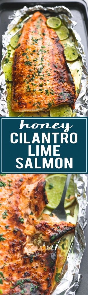 Baked Honey Cilantro Lime Salmon In Foil Lecremedelacrumb Com