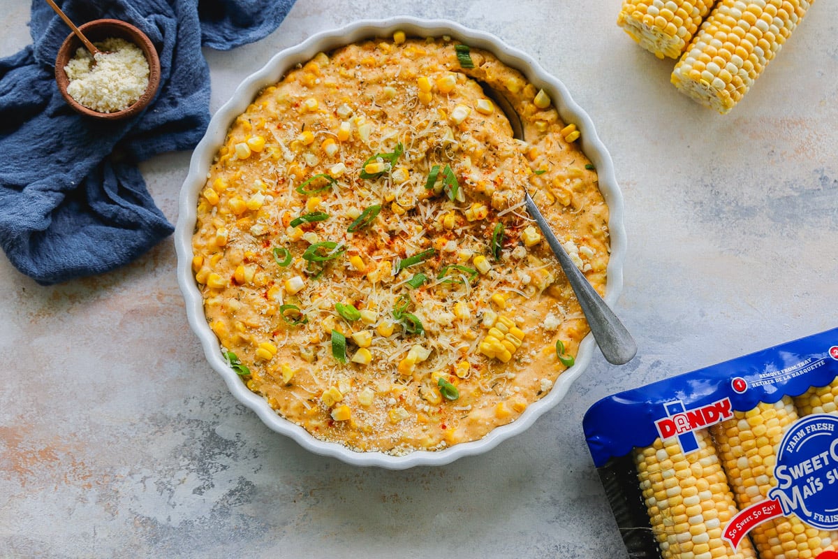 Baked Parmesan Creamed Corn Lecremedelacrumb Com Corn Recipes Side Dishes Creamed Corn