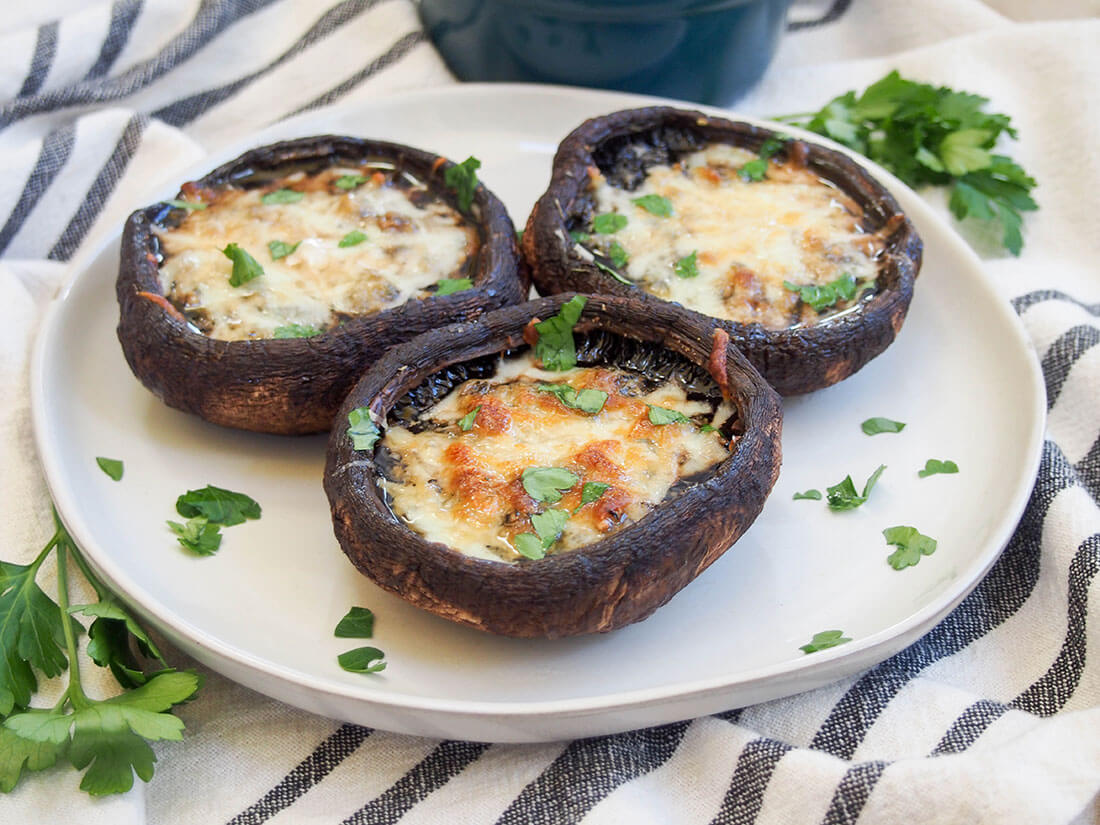 Baked Portobello Mushrooms Caroline S Cooking