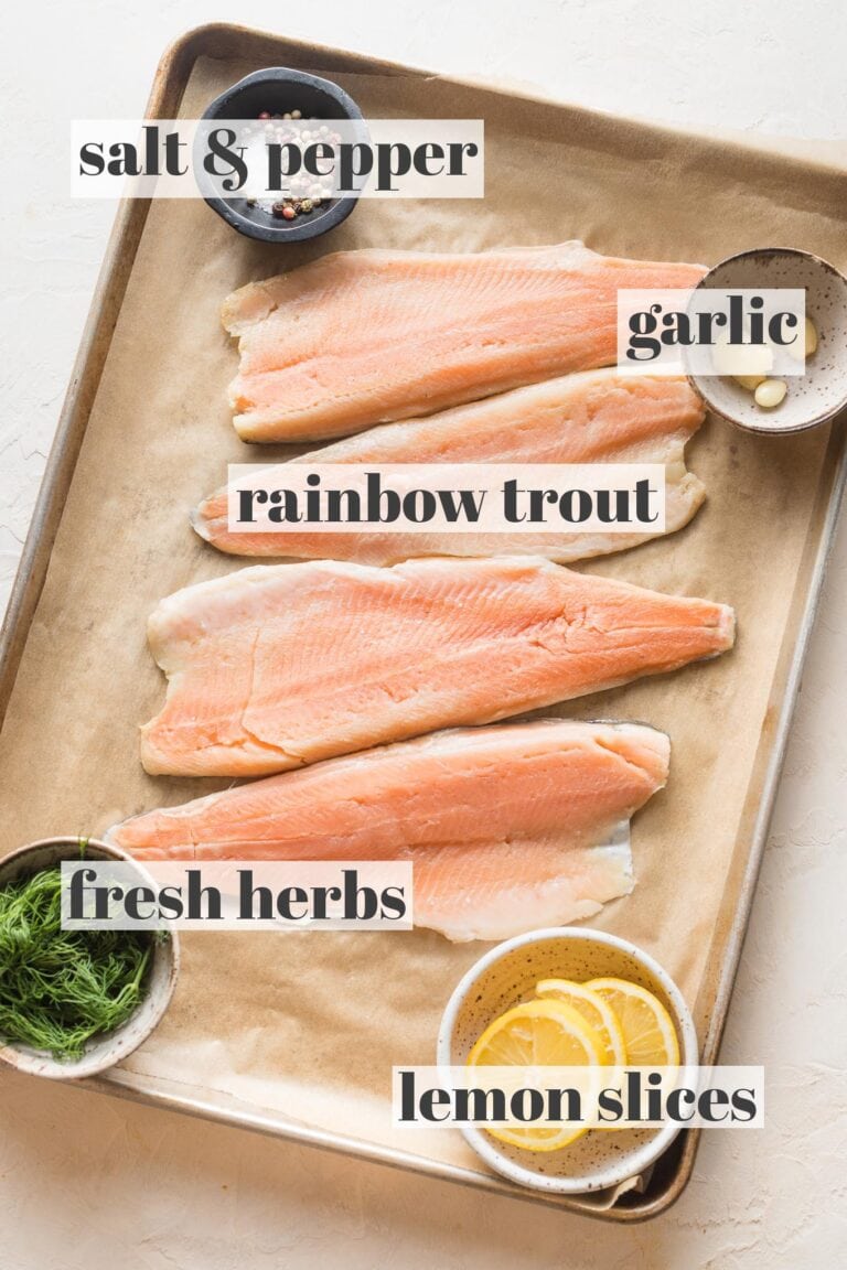 Baked Rainbow Trout Recipe Fool Proof Nourish And Fete