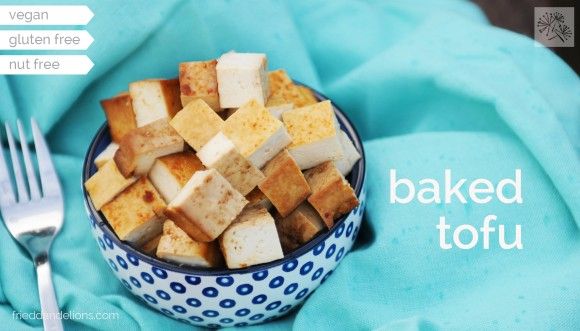 Baked Tofu Fried Dandelions Plant Based Recipes Recipe Baked