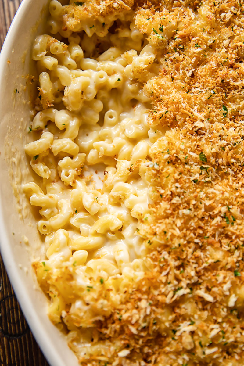 Baked White Cheddar Mac And Cheese Recipe With Bread Crumbs Dandk Organizer