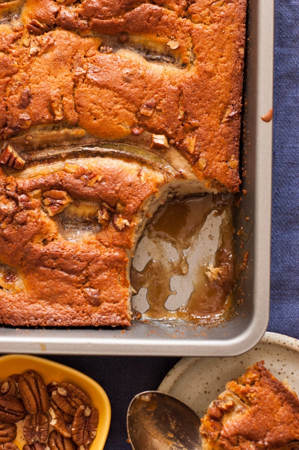 Banana Pecan Bourbon Self Saucing Pudding Anna Banana