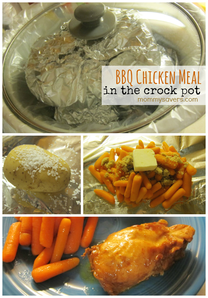 Bbq Chicken In The Crock Pot Complete Meal In Six Hours Mommy Savers