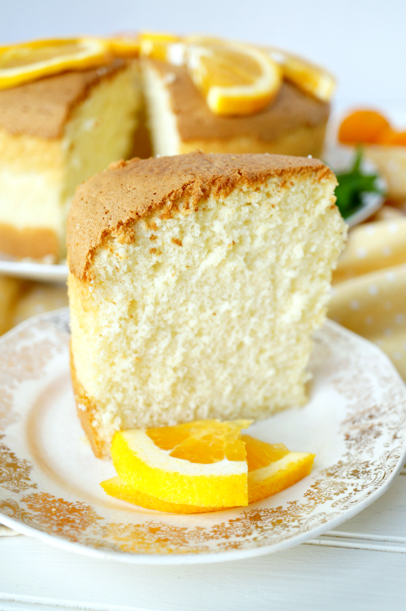 Beautiful Orange Chiffon Cake Fresh Zesty Citrus Flavour Foodelicacy